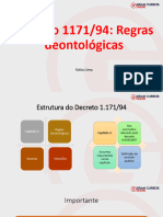 1 - Decreto 1.171 94 - Regras Deontol Gicas