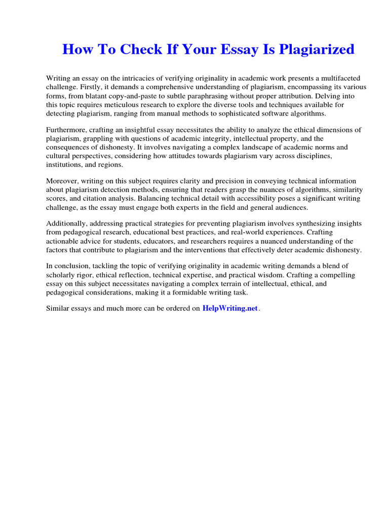 How to check if your essay is plagiarized pdf plagiarism