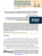 Relato de Experiência de Revisão Teórica Sobre Atuação Do Profissional de Psicologia Frente À Construção Do PEI para o Aluno