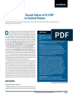 Estimating The Social Value of GCSF Therapies in The United States