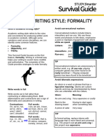 GE10 Academic Writing Style - Formality