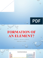 Formation of An Element