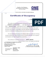 Certificate of Occupancy