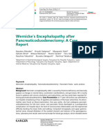 Wernicke's Encephalopathy After Pancreaticoduodenectomy: A Case