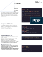 Learn PHP - Learn PHP Variables Cheatsheet - Codecademy