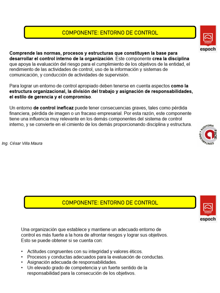 Componente - Entorno de Control | PDF | Comportamiento | Gestión de ...