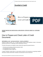 How To Prepare and Check Letter of Credit Documents - Buyer's Credit & Supplier's Credit