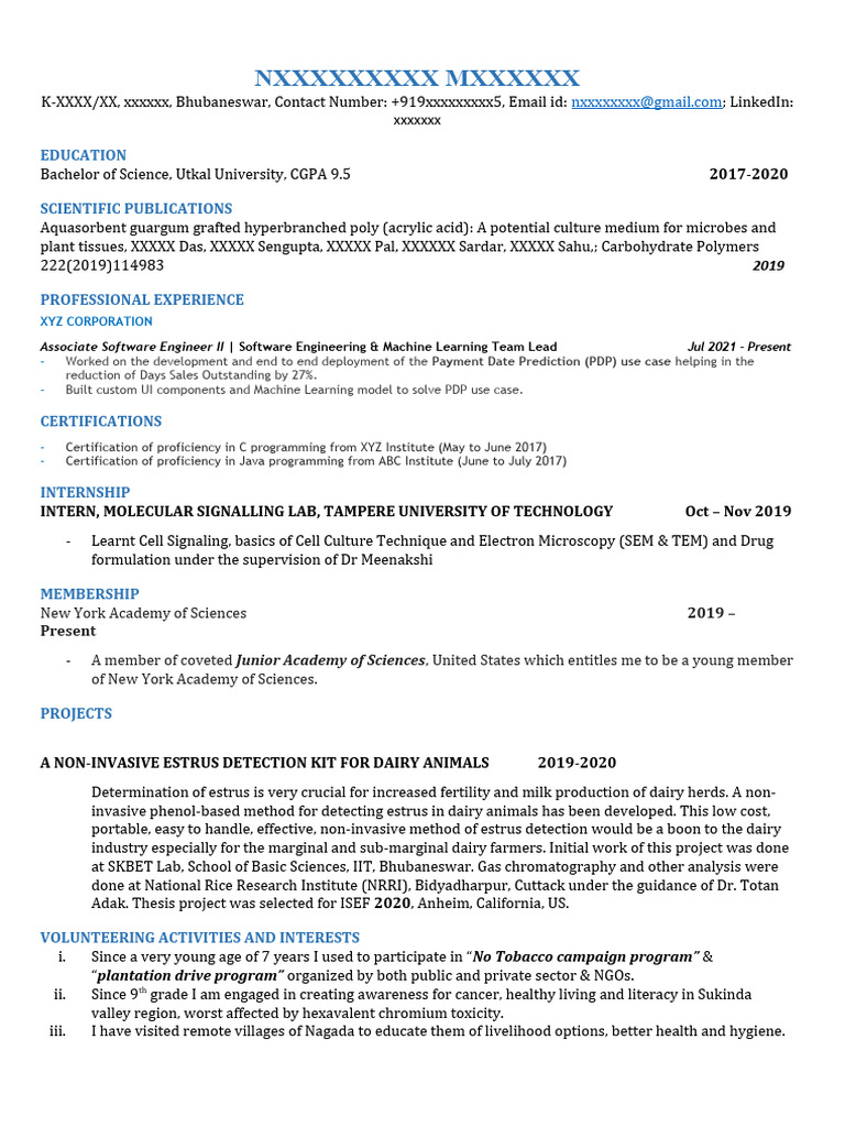 Resume Sample | PDF