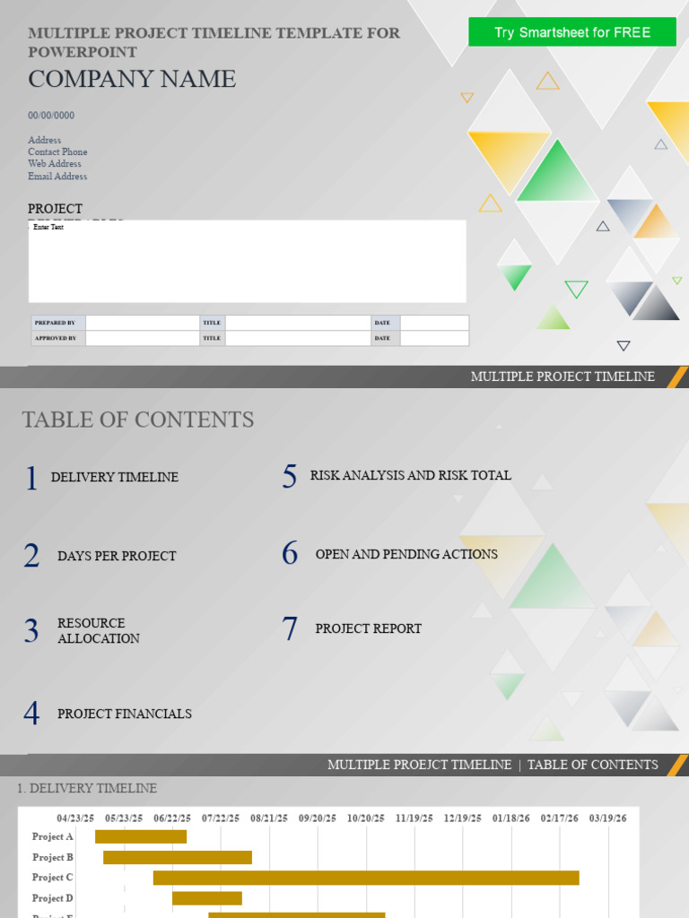 IC Multiple Project Timeline Template For Powerpoint 11327 - Powerpoint ...