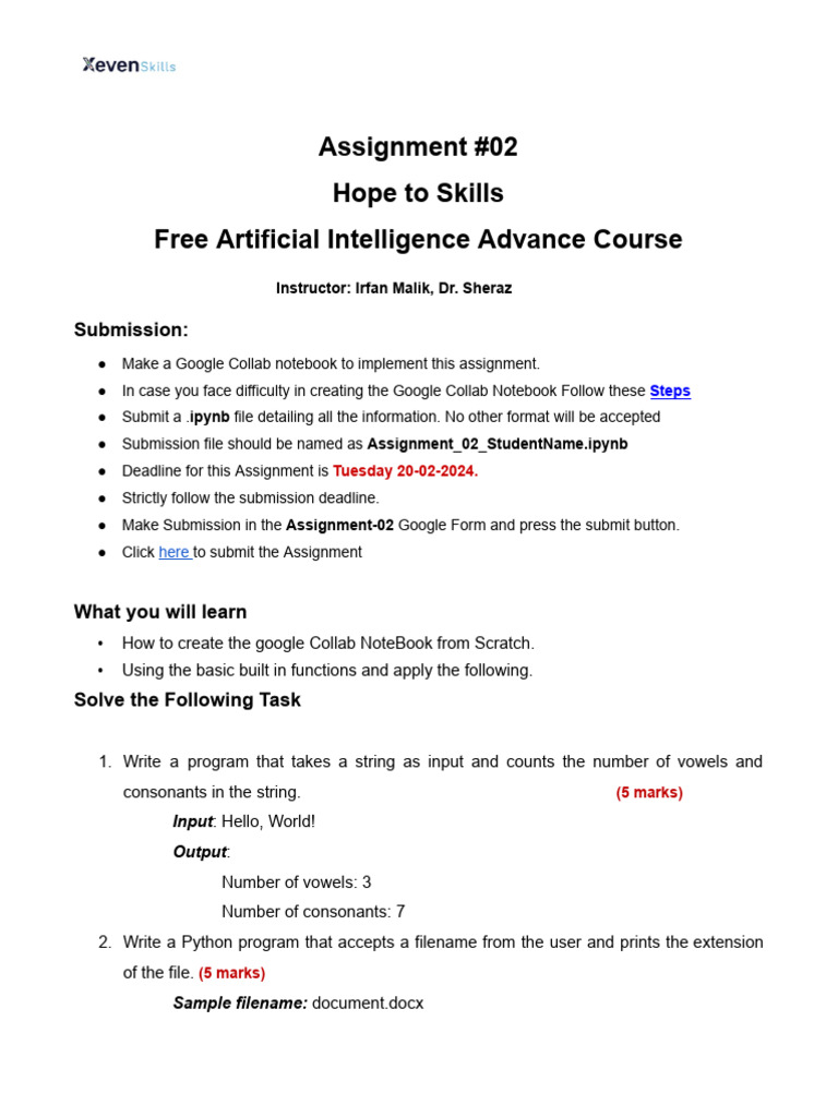 Assignment 02 basics of python pdf body mass index string