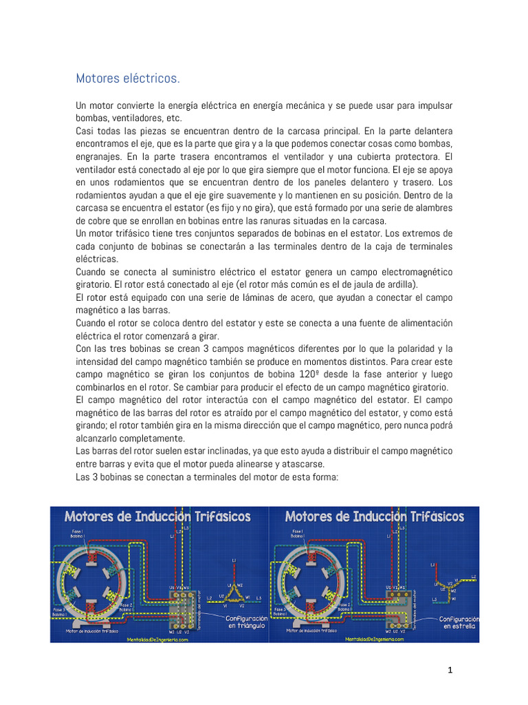 Motores Eléctricos | PDF | Motor eléctrico | Eje