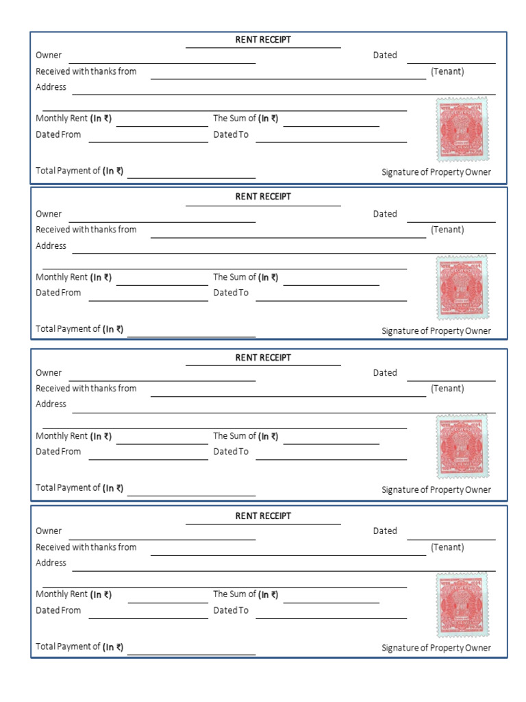 Rent Receipt Format | PDF