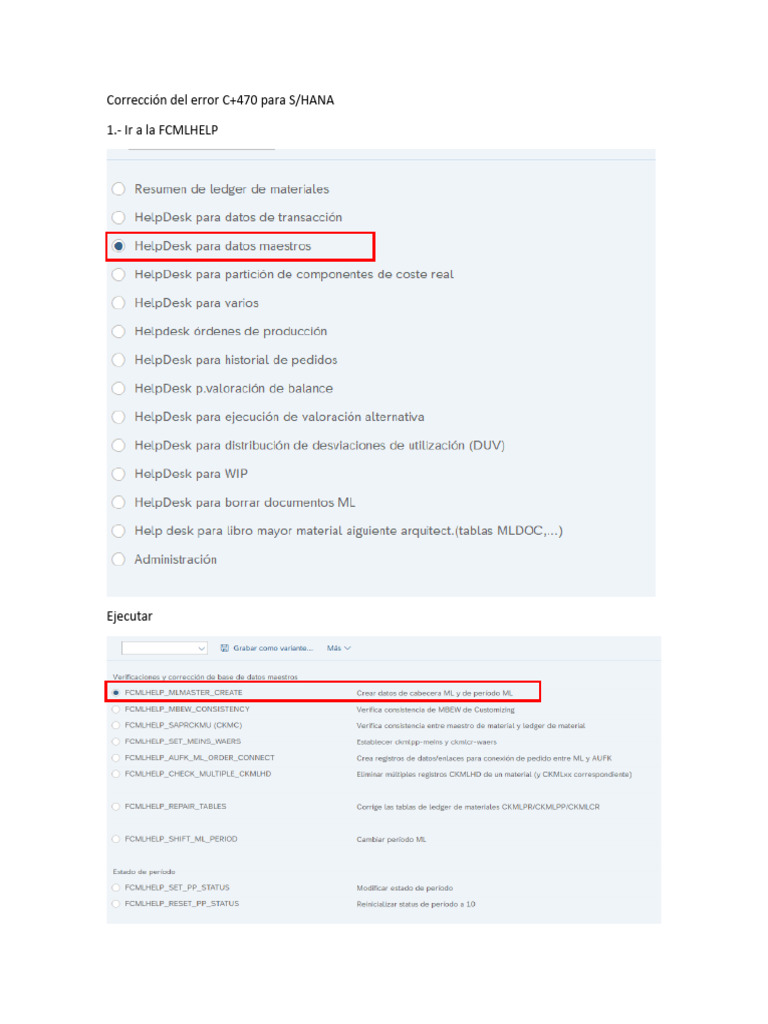Error C+470 Corrección en SHANA | PDF