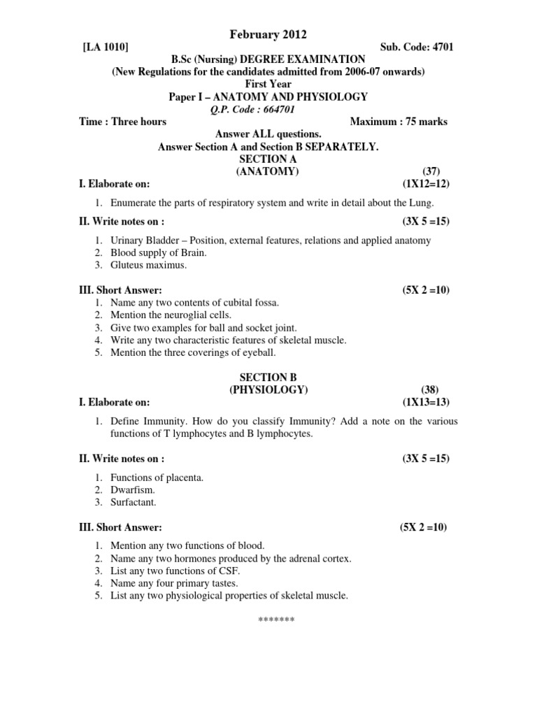 Anatomy Physiology Pdf