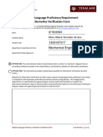 English Language Proficiency Requirement Alternative Verification Form