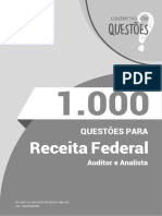 1000 Questões Gabaritadas Receita Federal 2023 Auditor e Analista