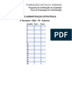 2023.2 P2 - Adm05031 - Administração Estratégica - Gabarito T1 e T2