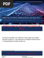 Input & Output Operations On File in C
