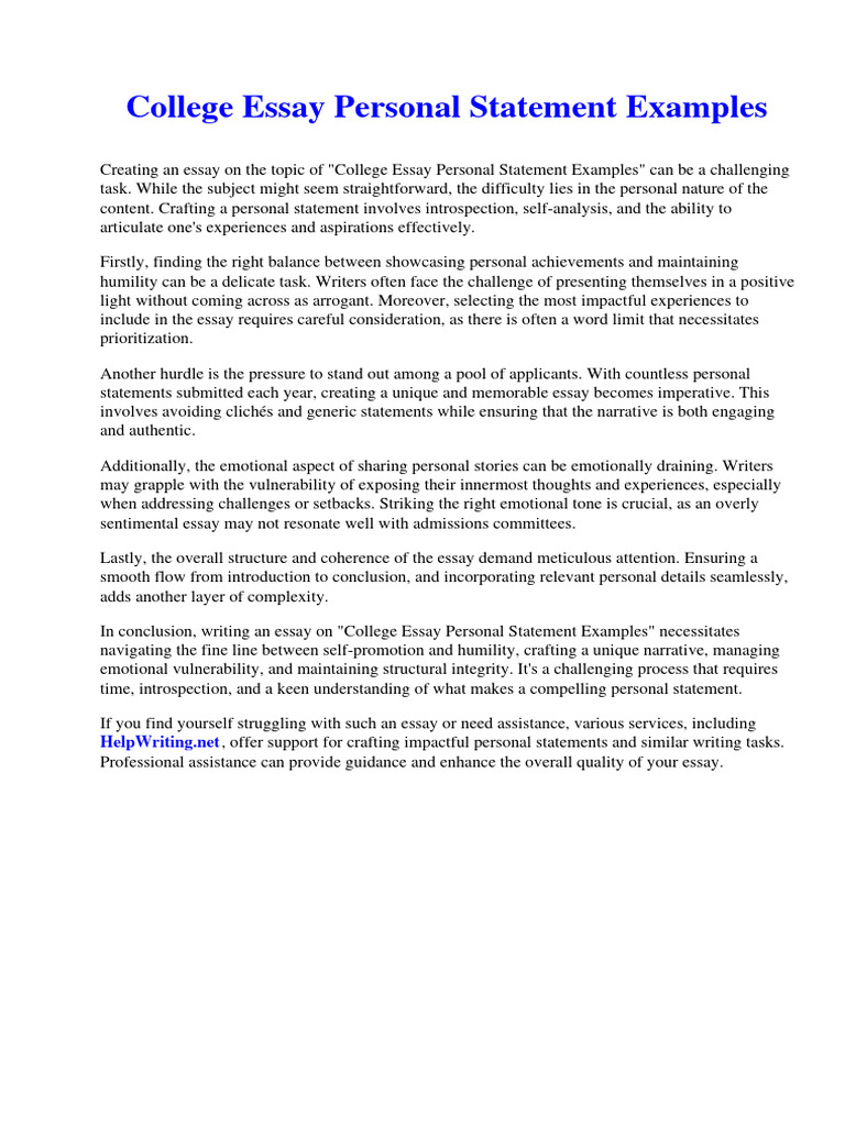 Is Your Essay Boring? Check Out These Amazing Personal Statement Examples For College! - azxtq2m