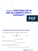 Shape Functions For 2D and 3D Elements With C Continuity