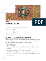 Industries Class 10 CBSE Notes. (Geography)