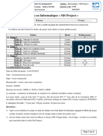 EMP Examen en Informatique Ms Project