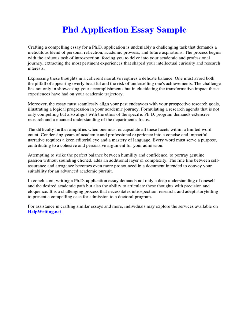 PHD Application Essay Sample | PDF | Costco