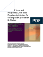 Artikelerweitern - ChatGPT Voice Und Image-Input - Zwei Neue Eingabemöglichkeiten Für Den Originalen Generativen KI-Chatbot