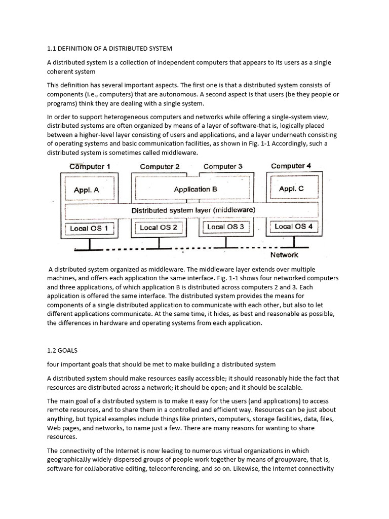 Understanding Distributed Systems and Goals | PDF | Client–Server Model ...