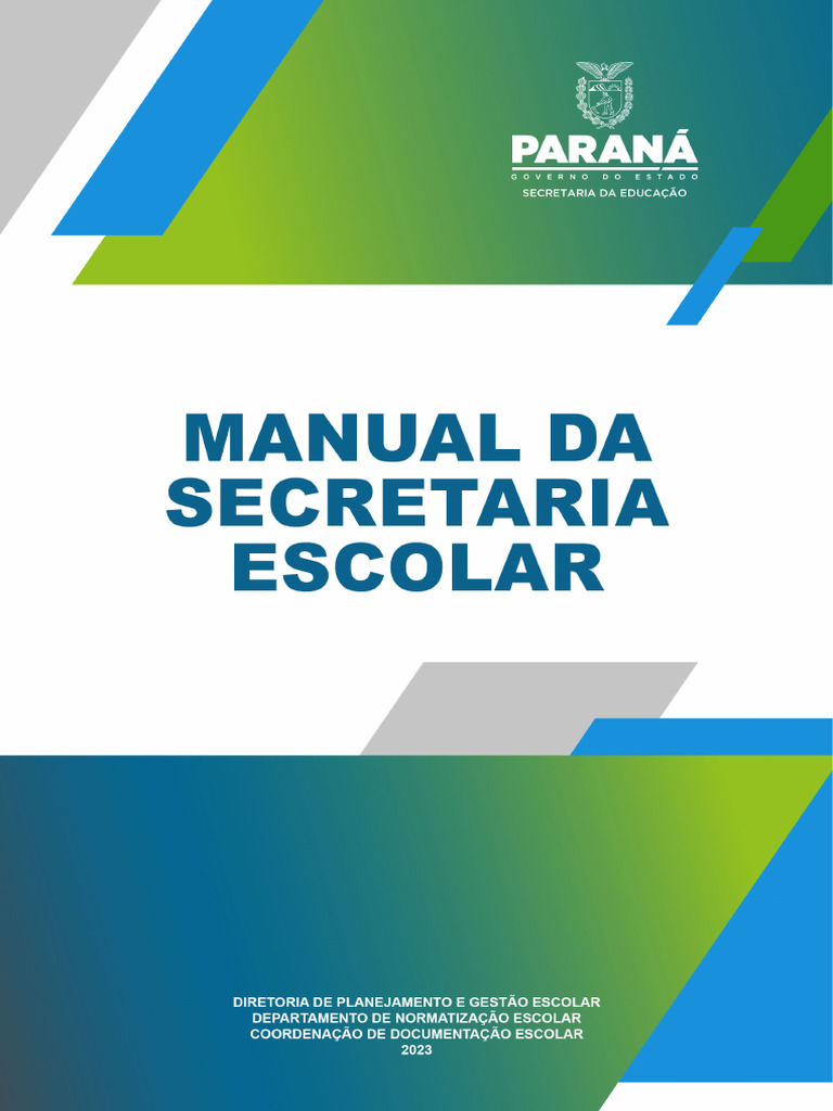 Manual da Secretaria Escolar 2023 | PDF | Pedagogia | Escolas