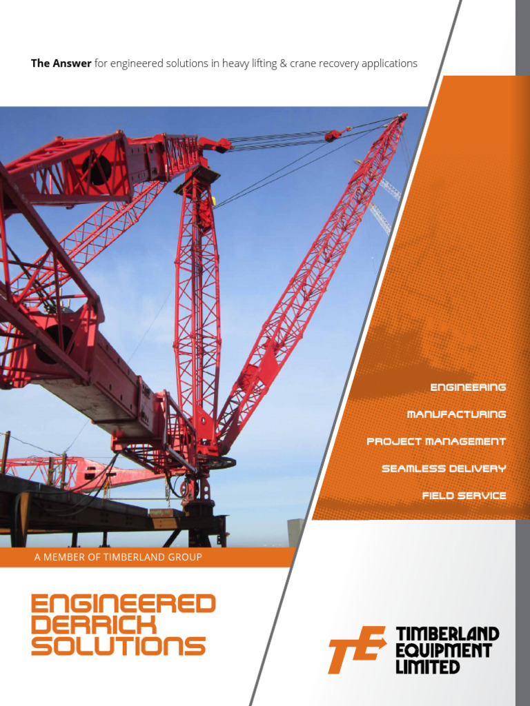 Timberland Derrick Solutions Overview | PDF | Crane (Machine) | Elevator