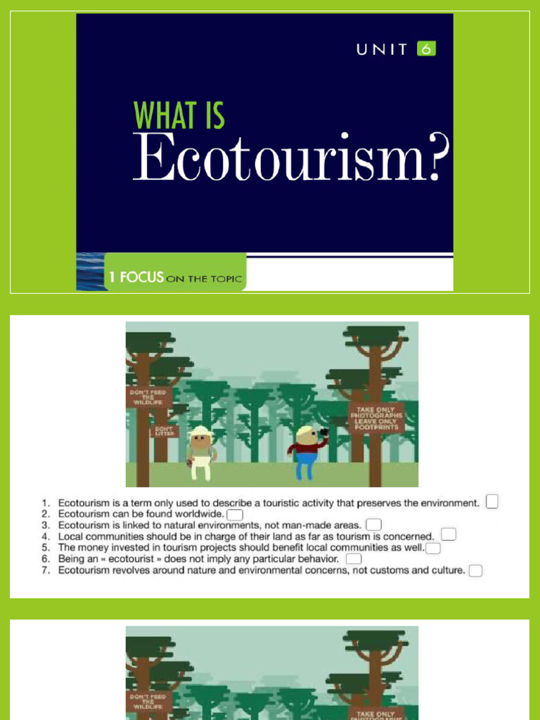 Unit 6. What Is Ecotourism | PDF | Antarctica | Tourism