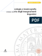 CIRSIL Quaderno 5, Lessicologia e Lessicografia Nella Storia Degli Insegnamenti Linguistici (Atti Bologna 2006 - CLUEB 2007)