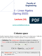 Linear Algebra 2 Lec2