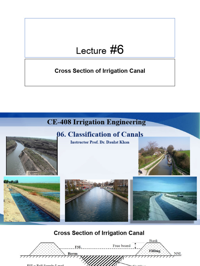 Irrigation Canal Cross Section Analysis | PDF | Levee | River