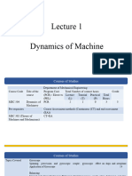 Dynamics of Machine Lect 1
