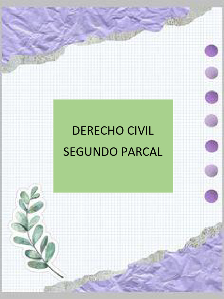 Derecho Civil, Segundo Parcial | PDF | Pagos | Daños y perjuicios
