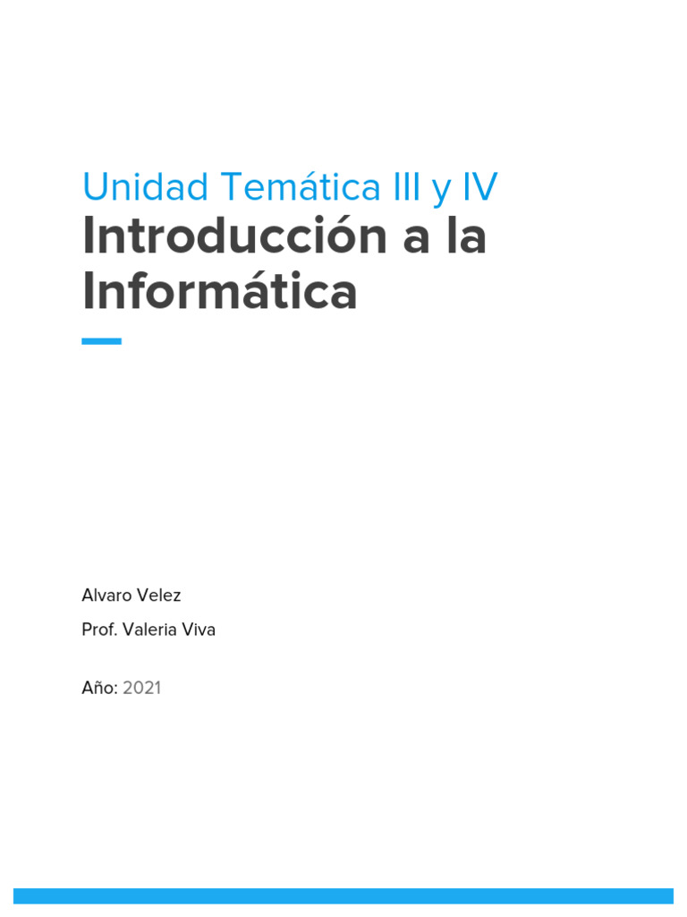 Introduccion a la Informatica - Unidad III y IV | PDF | Red de ...