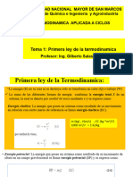 Clase 01. Analisis General de Energia. Primera Ley de La Termodinamica