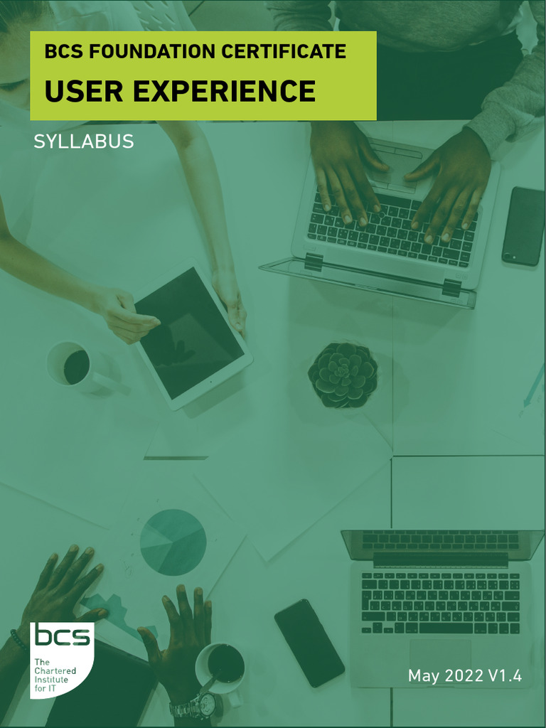 BCS Foundation Certificate in UX Syllabus | PDF | Usability | Software ...