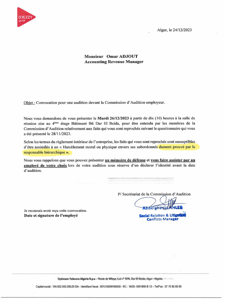 Convocation Audition PDF