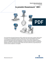 Hoja de Datos Del Producto Transmisor de Presión Rosemount 3051 Es Es 73192
