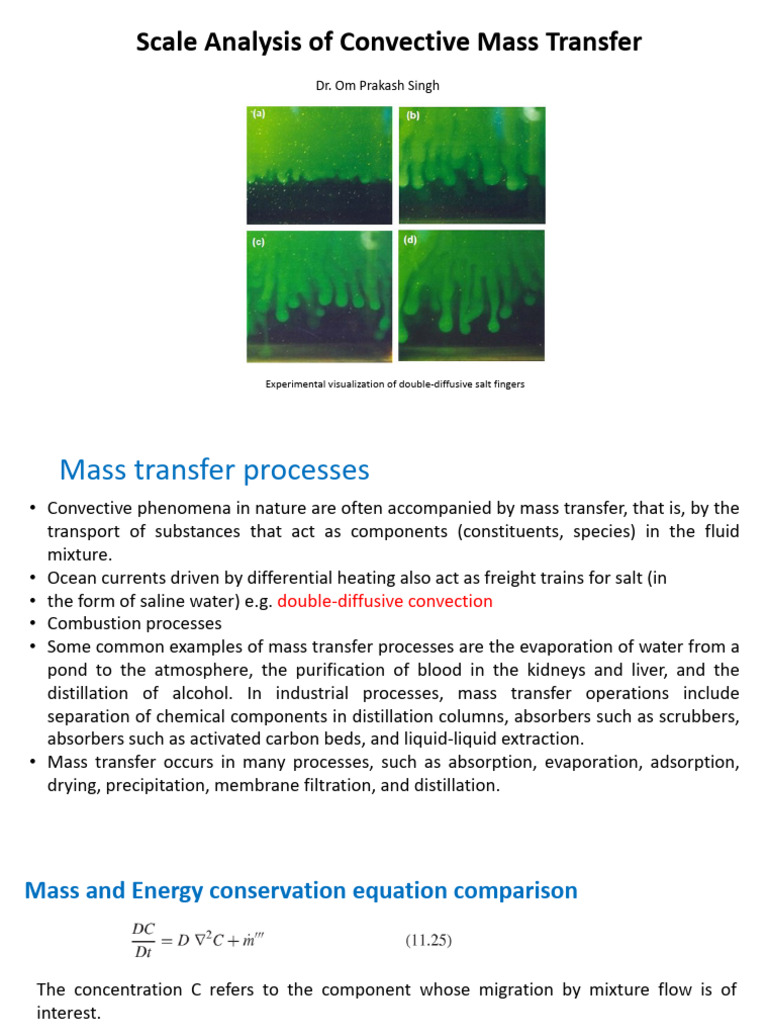 6 Scale Analysis in Convective Mass Transfer | PDF | Boundary Layer ...