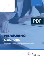 Measuring Culture - Walking The Talk