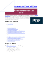 Method Statement For Fan Coil Units