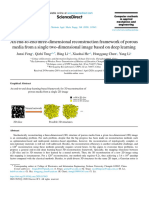An End-To-End Three-Dimensional Reconstruction Framework of Porous Media From A Single Two-Dimensional Image Based On Deep Learning