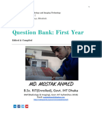 1st Year Question Bank - Bachelor of Science in Radiology and Imaging Technology