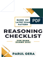 Reasoning Checklist 399 PDF 2023 by Parul Gera