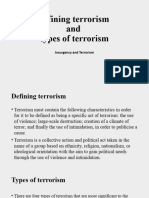 Insurgency and Terrorism - Lecture On Terrorism