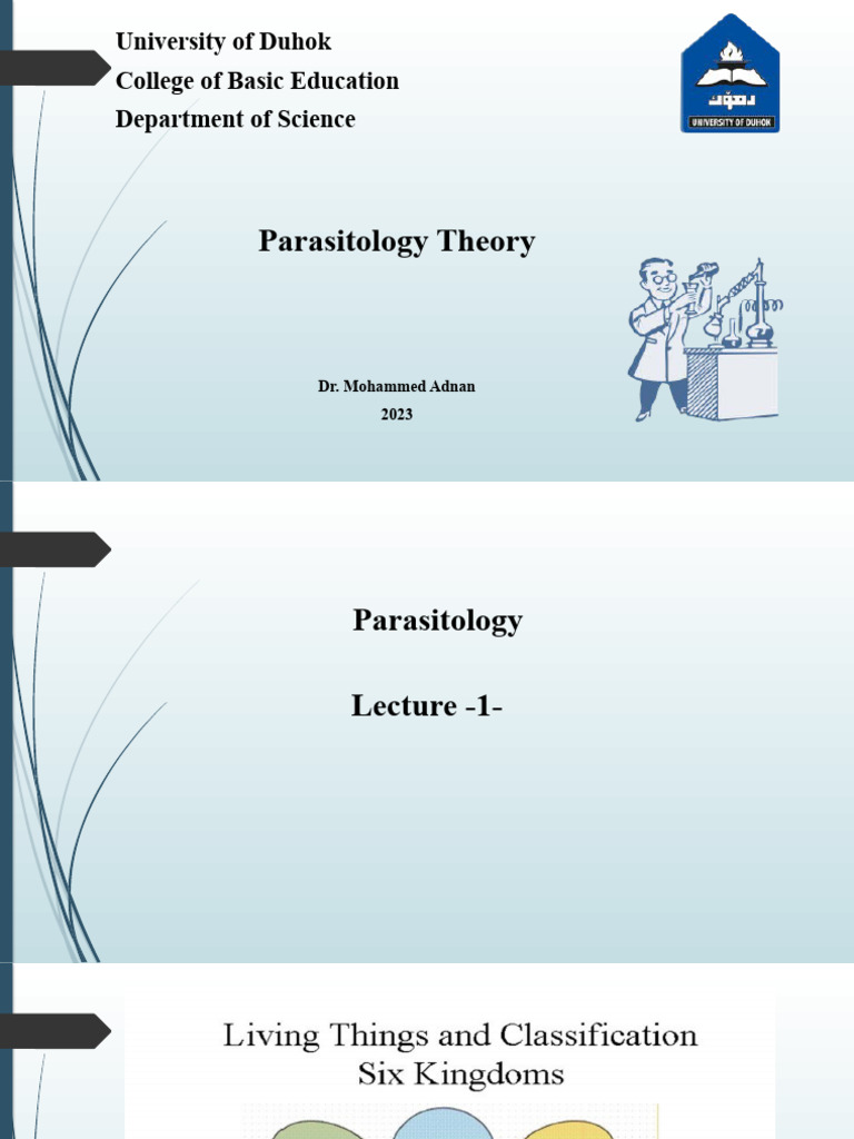 Introduction to Parasitology Lecture | PDF | Parasitism | Medical ...